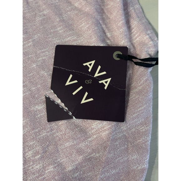 Ava & Viv Top Womens 1X Heather Pink V Neck Dolman Sleeve Plus Size Casual - Picture 2 of 16